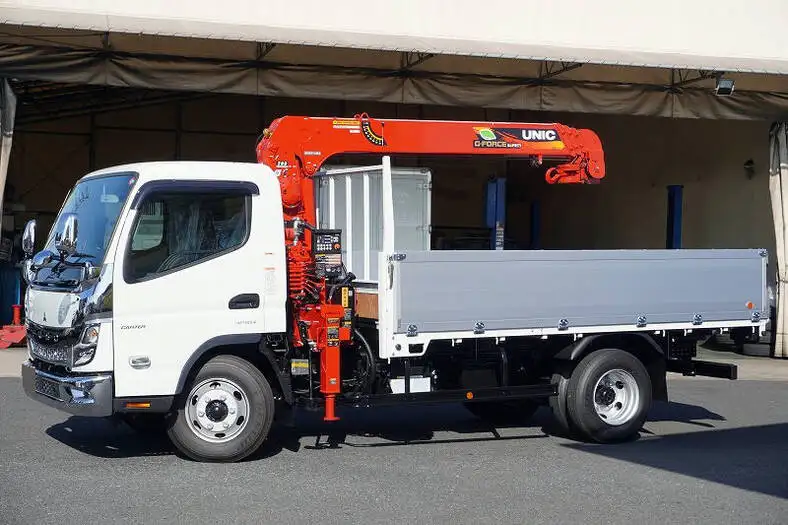 三菱 キャンター 小型 クレーン付 アルミブロック 4段の中古トラック画像1