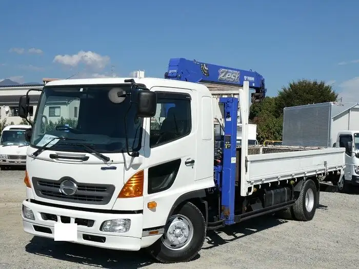 日野 レンジャー 中型/増トン 車両重機運搬 4段クレーン ラジコンの中古トラック画像1