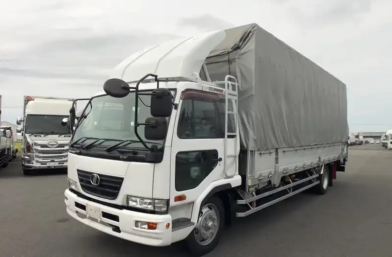 日産UD コンドル 中型/増トン 平ボディ 幌 パワーゲートの中古トラック画像1