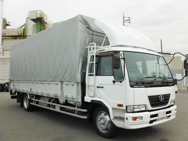 日産UD コンドル 中型/増トン 平ボディ 幌 パワーゲートの中古トラック画像2