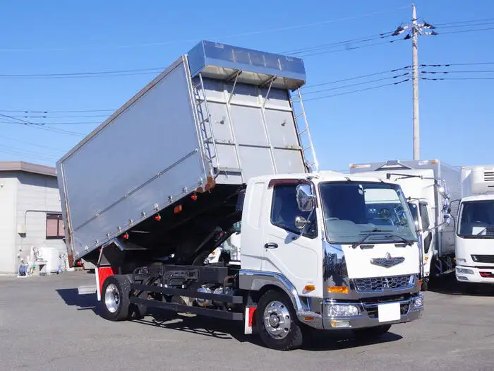 三菱 ファイター 中型/増トン ダンプ 土砂禁 ステンレス張りの中古トラック画像2