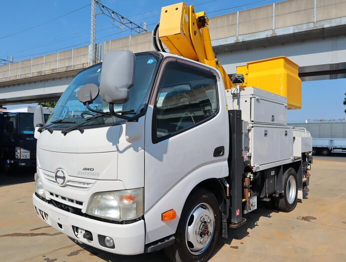 日野 デュトロ 小型 高所・建柱車 高所作業車 電工仕様｜画像1