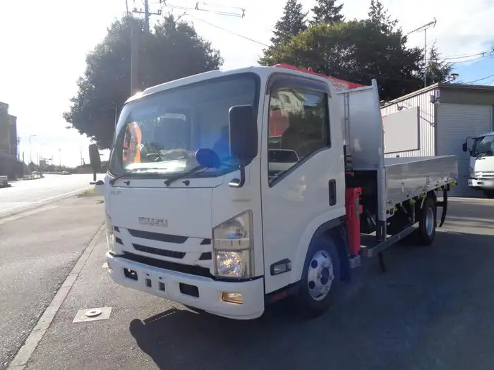 いすゞ エルフ 小型 クレーン付 床鉄板 アルミブロック の中古トラック【車両No.155012】
