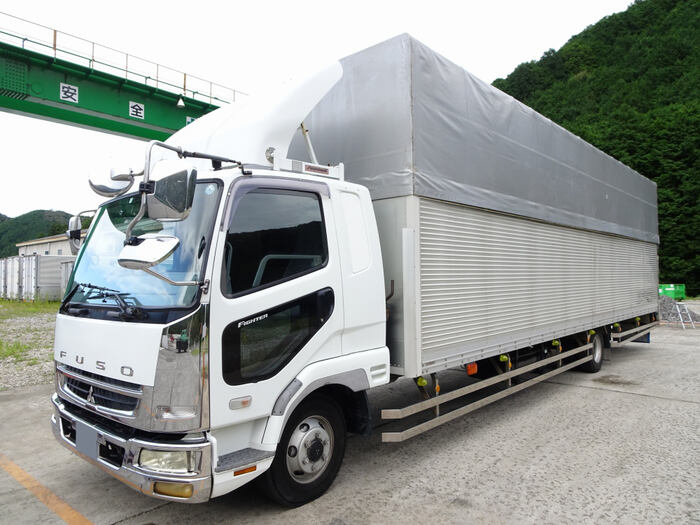 三菱 ファイター 中型 アルミバン ベッド PA-FK61F｜画像1
