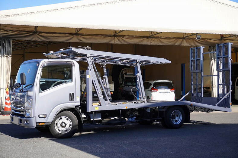 いすゞ エルフ 小型 車両重機運搬 ラジコン フックイン｜画像1