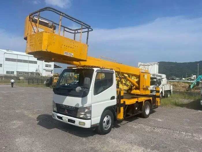三菱 キャンター 小型 高所・建柱車 高所作業車 PA-FE73DC改の中古トラック画像1