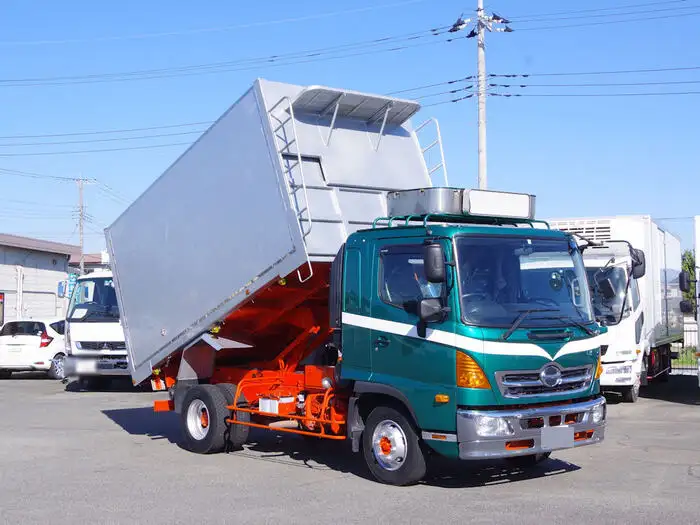 日野 レンジャー 中型/増トン ダンプ 土砂禁 ステンレス張りの中古トラック画像2