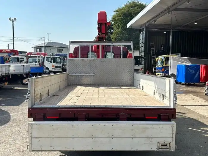 三菱 キャンター 小型 車両重機運搬 3段クレーン フックインの中古トラック画像6