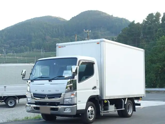 三菱 キャンター 小型 アルミバン 床鉄板 シャッター式の中古トラック画像1