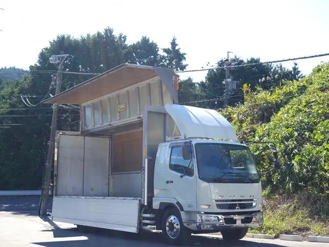 三菱 ファイター 中型/増トン ウイング エアサス ベッドの中古トラック画像1