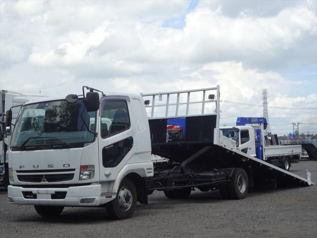 三菱 ファイター 中型 車両重機運搬 ウインチ ベッド｜画像1