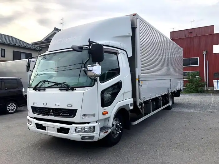 三菱 ファイター 中型/増トン ウイング ベッド TKG-FK64Fの中古トラック画像1
