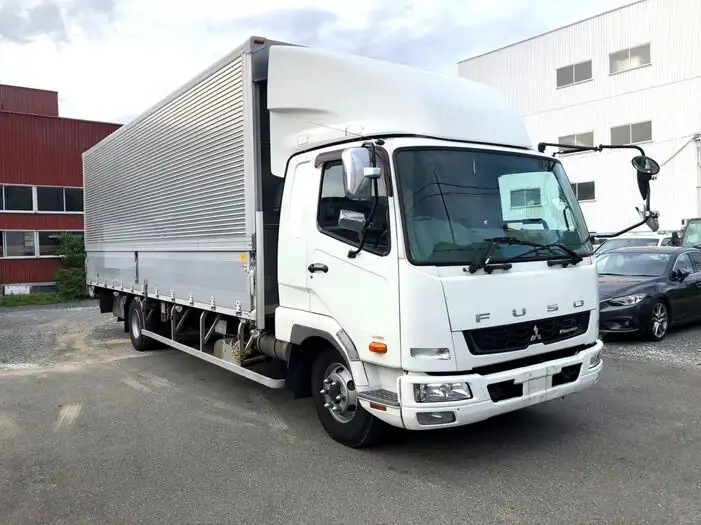 三菱 ファイター 中型/増トン ウイング ベッド TKG-FK64Fの中古トラック画像2