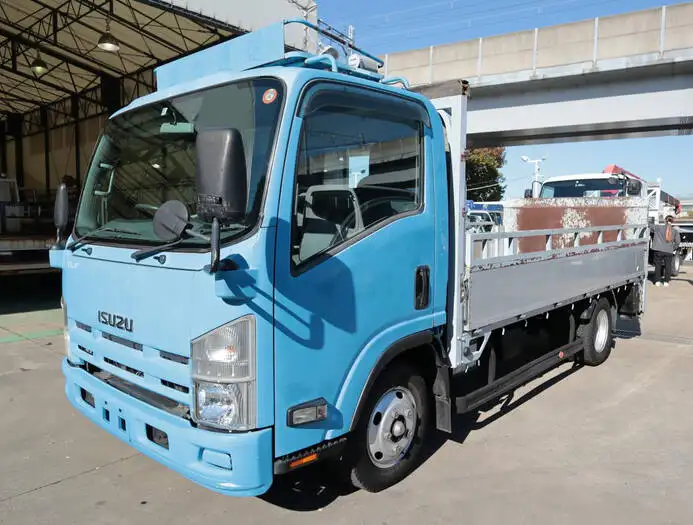 いすゞ エルフ 小型 平ボディ パワーゲート アルミブロックの中古トラック画像1