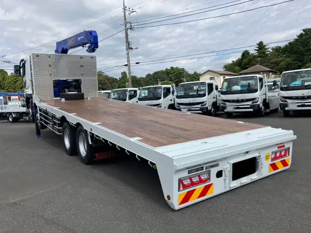 三菱 スーパーグレート 大型 車両重機運搬 ハイルーフ 4段クレーンの中古トラック画像3