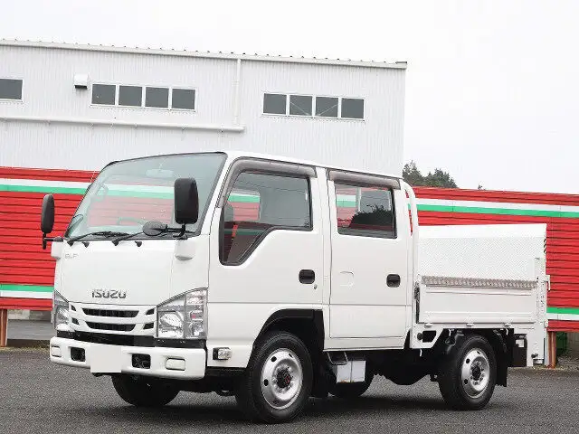 いすゞ エルフ 小型 平ボディ Wキャブ パワーゲートの中古トラック画像1