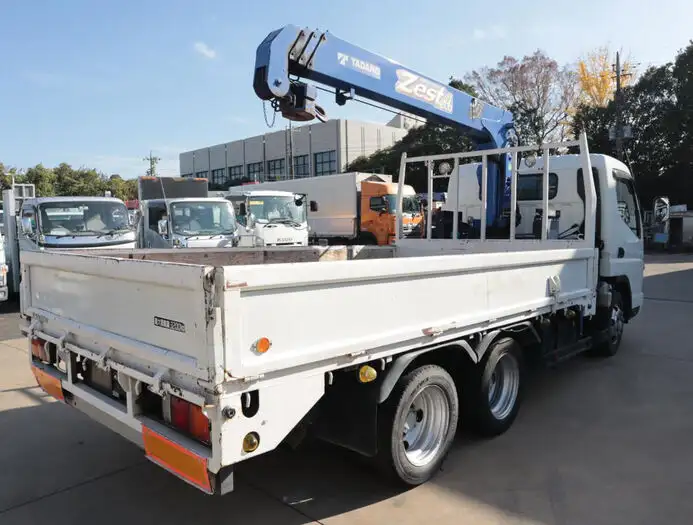 三菱 キャンター 小型 クレーン付 床鉄板 エアサスの中古トラック画像2