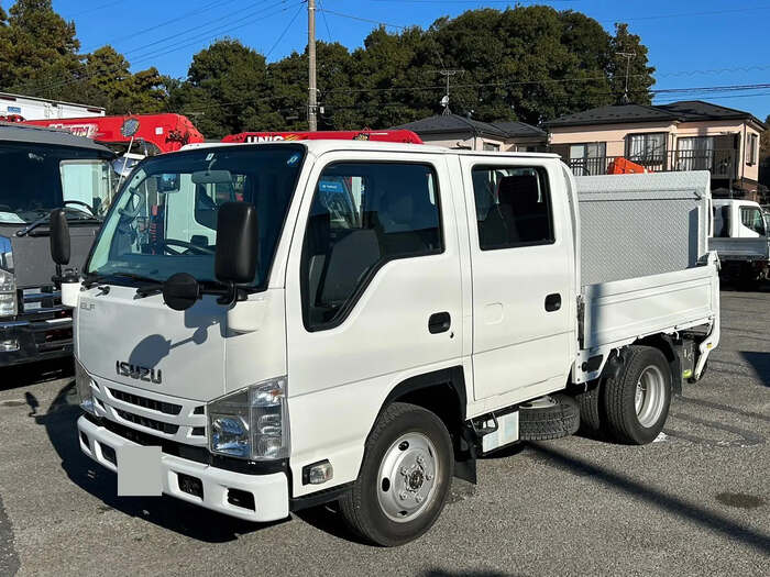 いすゞ エルフ 小型 平ボディ Wキャブ(ダブルキャブ) パワーゲート｜画像1