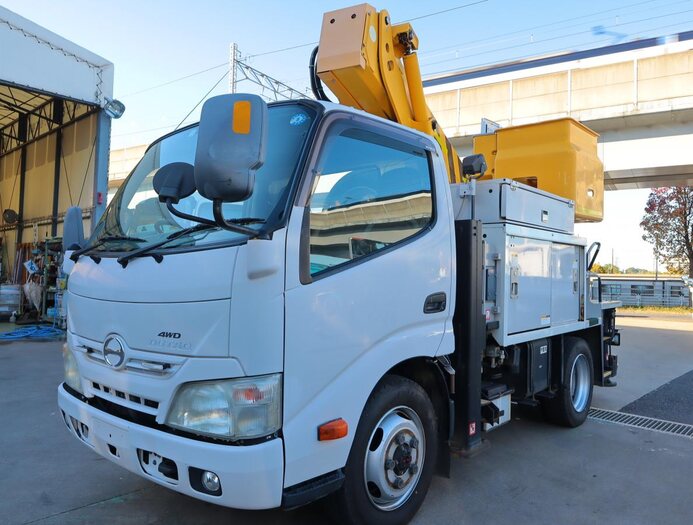 日野 デュトロ 小型 高所・建柱車 高所作業車 電工仕様｜画像1