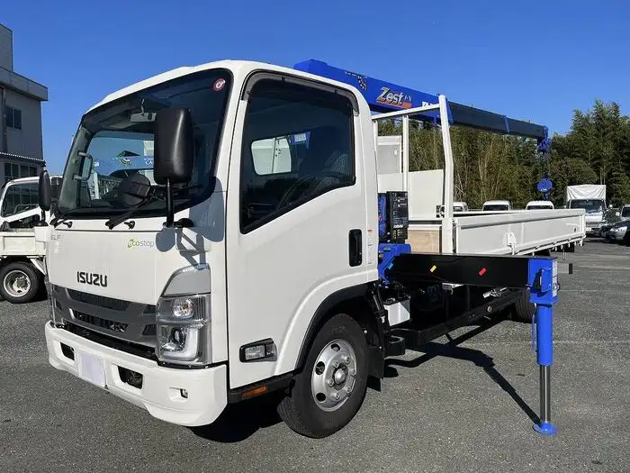 いすゞ エルフ 小型 クレーン付 床鉄板 3段の中古トラック画像5