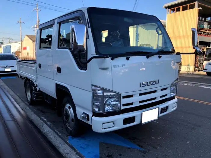 いすゞ エルフ 小型 平ボディ Wキャブ 床鉄板の中古トラック画像3
