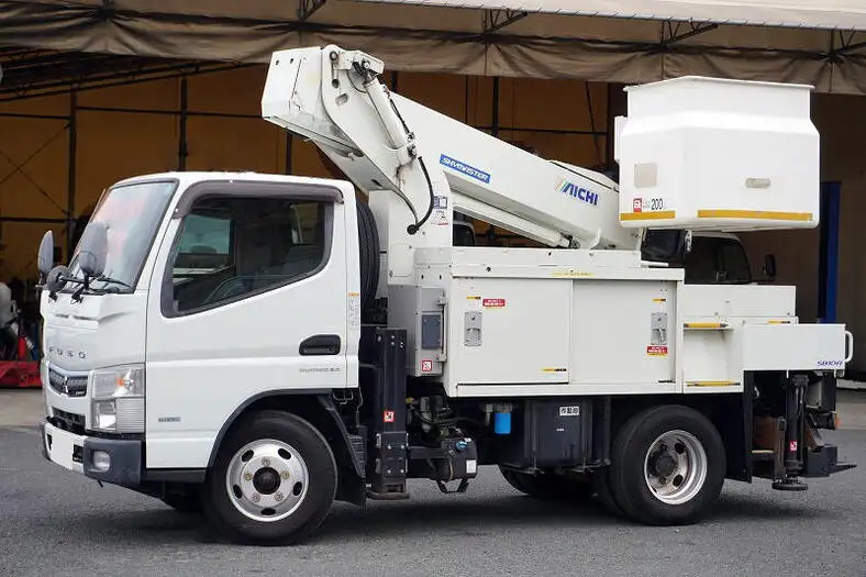 三菱 キャンター 小型 高所・建柱車 高所作業車 電工仕様の中古トラック画像1