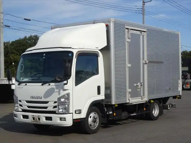 いすゞ エルフ 小型 アルミバン パワーゲート サイドドアの中古トラック画像1