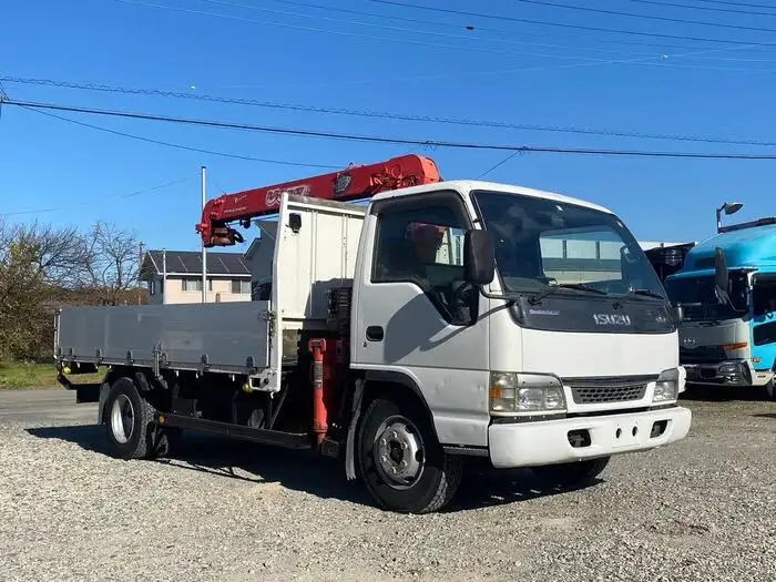 いすゞ エルフ 小型 クレーン付 床鉄板 アルミブロックの中古トラック画像2