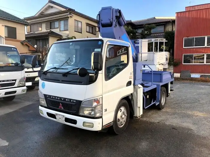三菱 キャンター 小型 高所・建柱車 高所作業車 PA-FE73DB の中古トラック【車両No.158340】