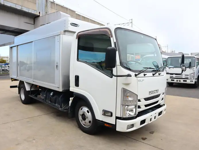 いすゞ エルフ 小型 アルミバン ボトルカー サイドドアの中古トラック画像2