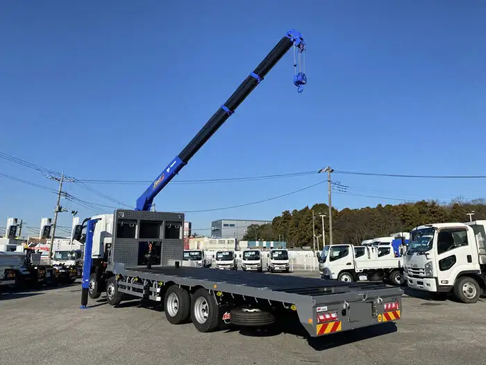 三菱 スーパーグレート 大型 車両重機運搬 4段クレーン ウインチの中古トラック画像13