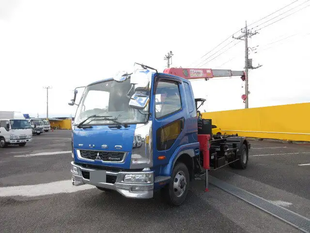 三菱 ファイター 中型/増トン アームロール クレーン付き ツインホイストの中古トラック画像1