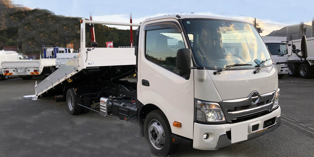 日野 デュトロ 小型 車両重機運搬 セーフティーローダー 2KG-XZU720M