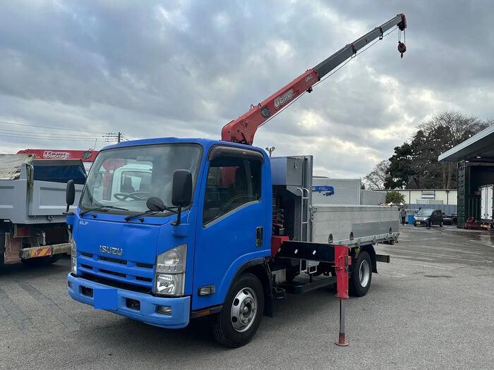 いすゞ エルフ 小型 クレーン付 ワイドロング SKG-NPR85YN