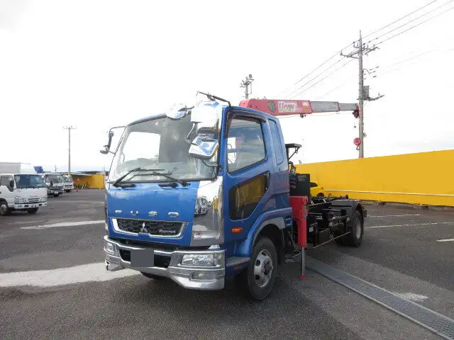 三菱 ファイター 中型/増トン アームロール クレーン付き ツインホイストの中古トラック画像1