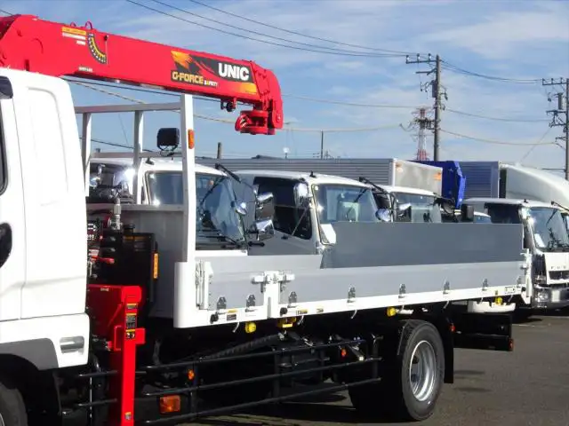 三菱 ファイター 中型/増トン 車両重機運搬 4段クレーン ラジコンの中古トラック画像12