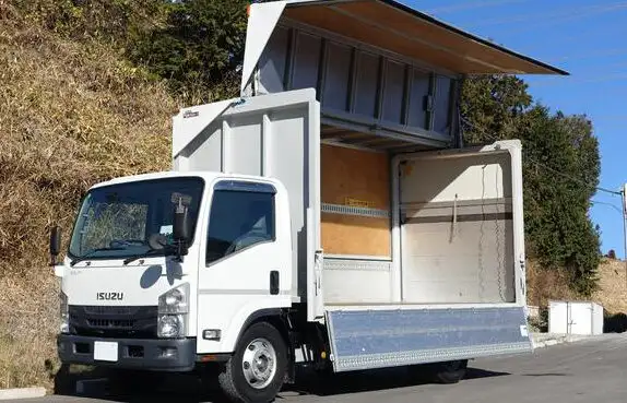 いすゞ エルフ 小型 ウイング パワーゲート 床鉄板の中古トラック画像1