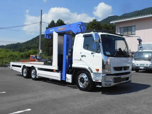三菱 ファイター 中型/増トン 車両重機運搬 4段クレーン ラジコンの中古トラック画像2