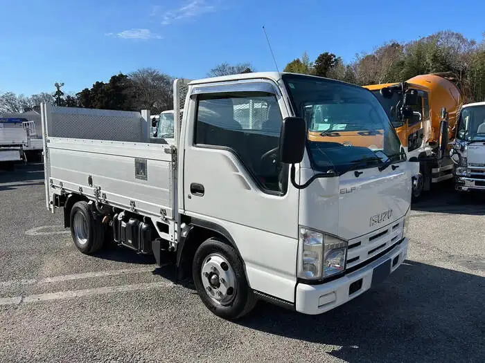 いすゞ エルフ 小型 平ボディ パワーゲート アルミブロックの中古トラック画像2