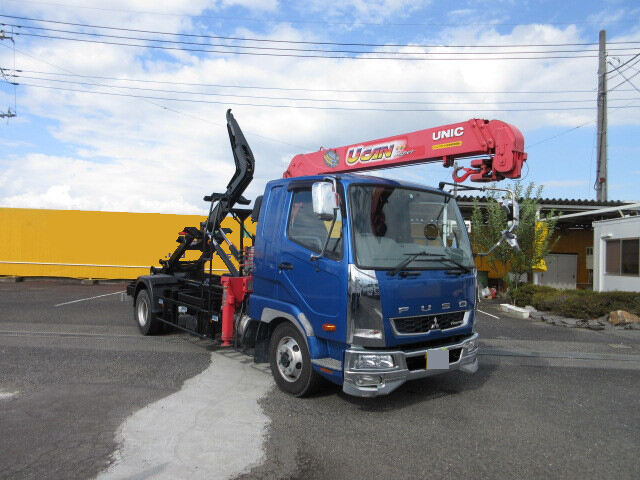 三菱 ファイター 中型/増トン アームロール クレーン付き ツインホイストの中古トラック画像2