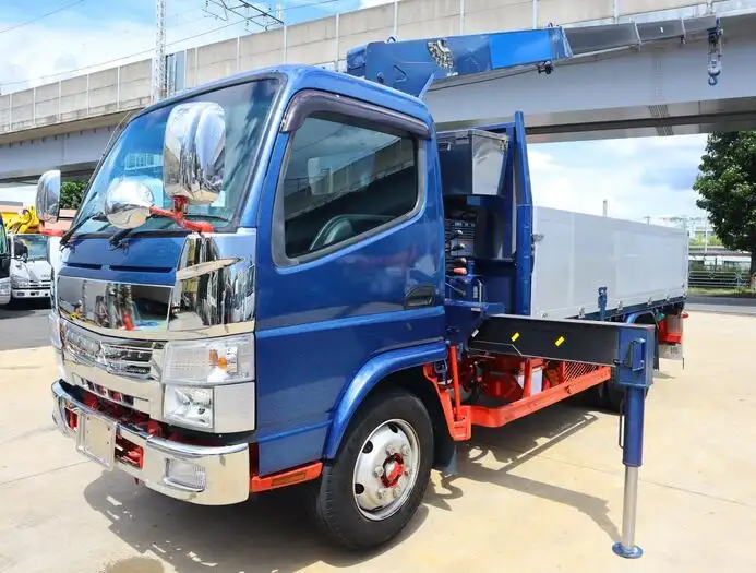 三菱 キャンター 小型 クレーン付 床鉄板 アルミブロック の中古トラック【車両No.160004】