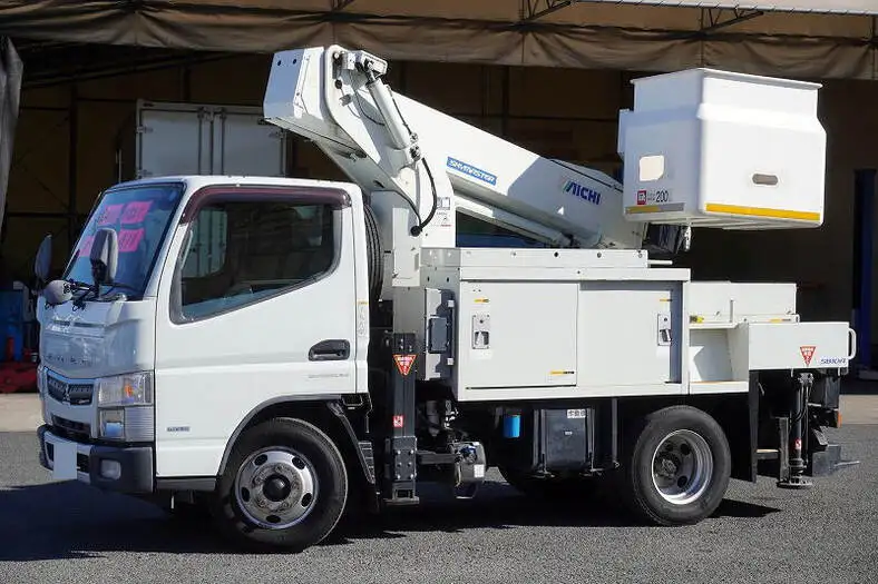 三菱 キャンター 小型 高所・建柱車 高所作業車 電工仕様｜画像1