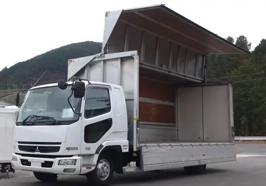 三菱 ファイター 中型/増トン ウイング ベッド PDG-FK61R｜画像1