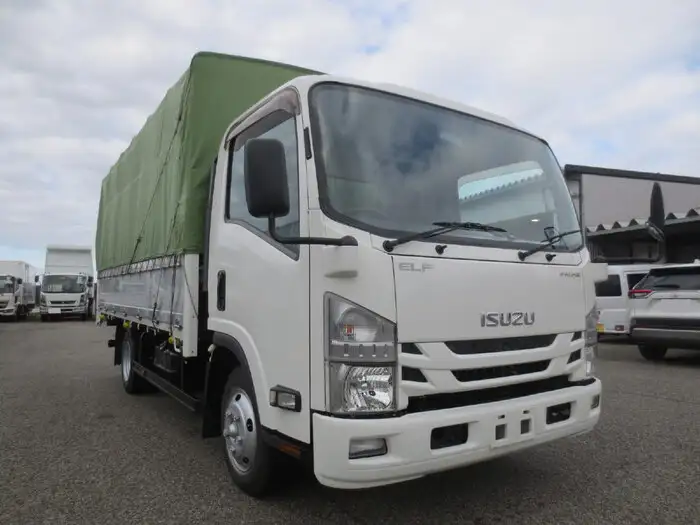 いすゞ エルフ 小型 平ボディ 幌 アルミブロックの中古トラック画像3