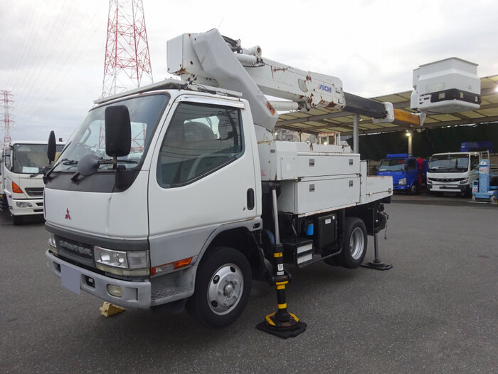 三菱 キャンター 小型 高所・建柱車 高所作業車 電工仕様｜画像1