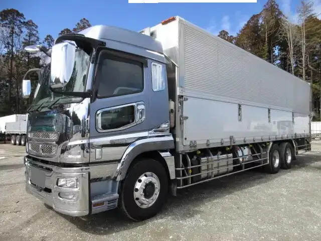 三菱 スーパーグレート 大型 ウイング ハイルーフ ベッド の中古トラック【車両No.161476】