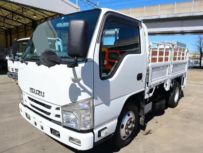 いすゞ エルフ 小型 平ボディ パワーゲート 床鉄板の中古トラック画像1