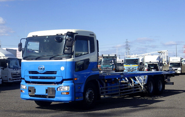 日産UD クオン 大型 平ボディ ハイルーフ エアサス｜画像1