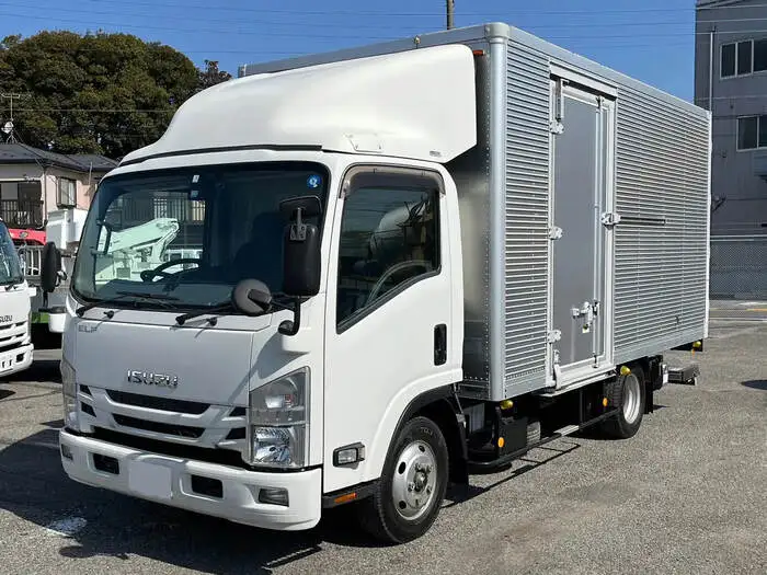 いすゞ エルフ 小型 アルミバン パワーゲート サイドドアの中古トラック画像1