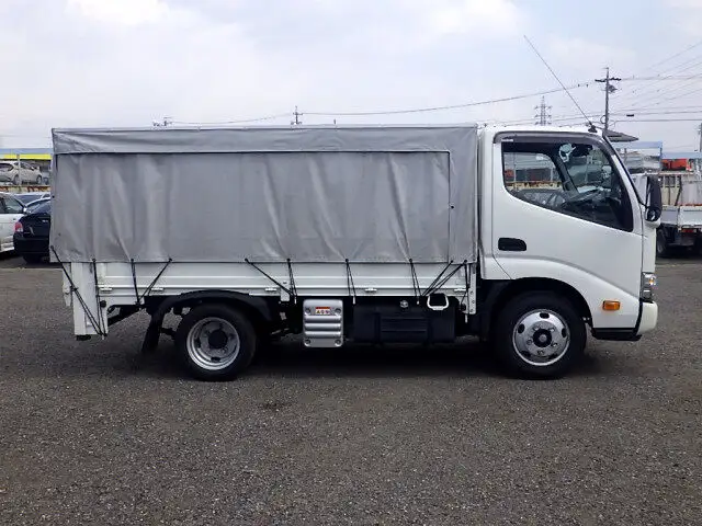 日野 デュトロ 小型 平ボディ 幌 パワーゲートの中古トラック画像2